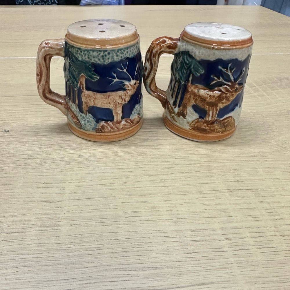 Pioneer Merchandise Woodland Salt and Pepper Shakers EUC